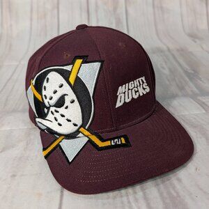 NHL Anaheim Mighty Ducks Ice Hockey Team Logo Snap-Back Baseball Cap Hat